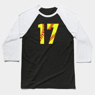 Fastpitch Softball Number 17 #17 Softball Shirt Jersey Uniform Favorite Player Biggest Fan Baseball T-Shirt